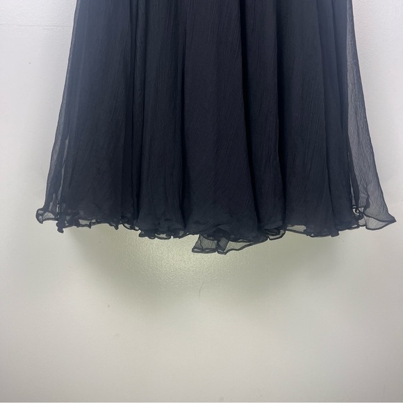 Tadashi Vintage Black Silk Sequin A-Line Fit & Flare Cocktail Dress | Size 6 - Picture 5 of 8